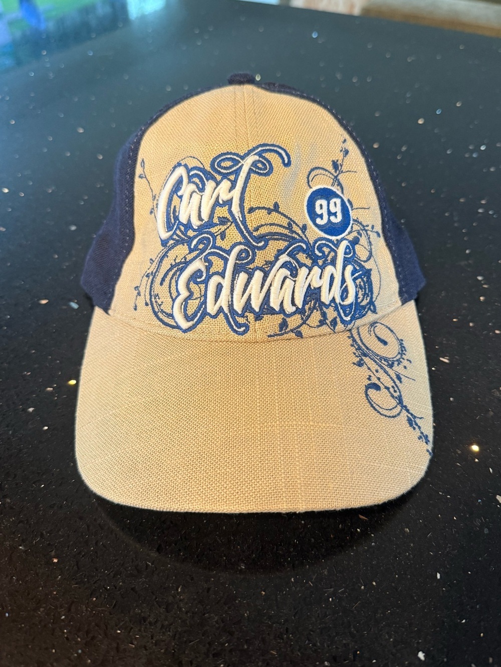 Nascar Carl Edwards 99 Navy Blue Trackside Apparel Hat